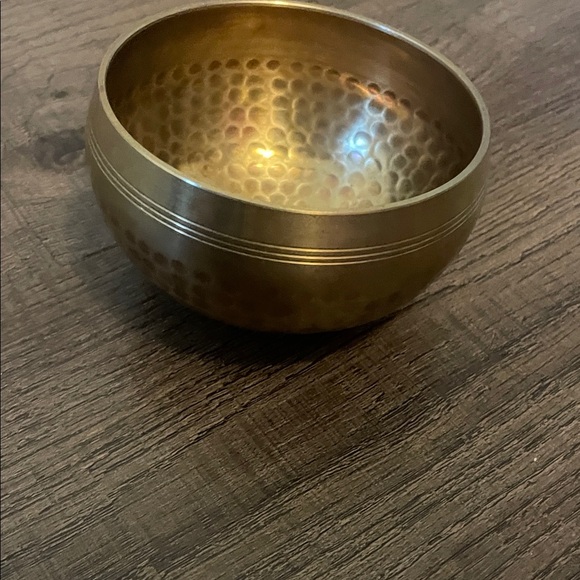 Gold Singing Bowl with Wooden Mallet - Picture 3 of 3